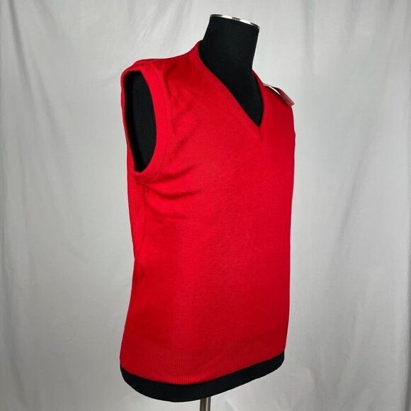 Jantzen NWT Red Knit Layering Vest - Mens L - Picture 5 of 8